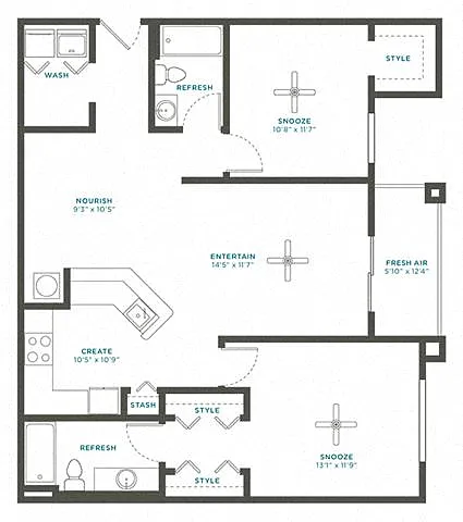 Floor plan 2B