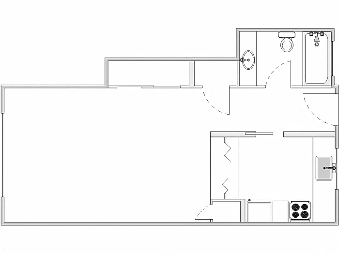 Floor plan Studio: Type D