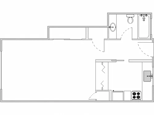 Floor plan Studio: Type D
