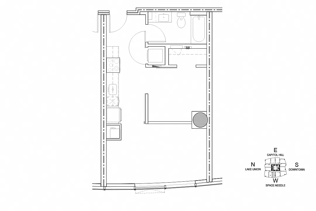 Floor plan Urban 1 Bedroom U
