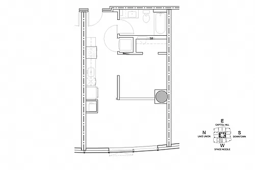 Floor plan Urban 1 Bedroom U