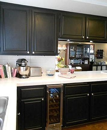 Kitchen wine cooler and pass through to dining room