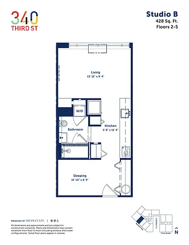 Floor plan Studio B
