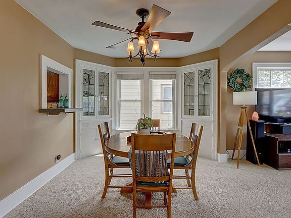 Dining room with built-ins.