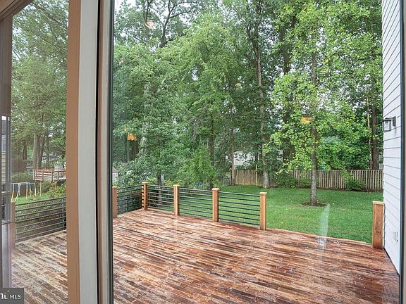 View of deck from inside