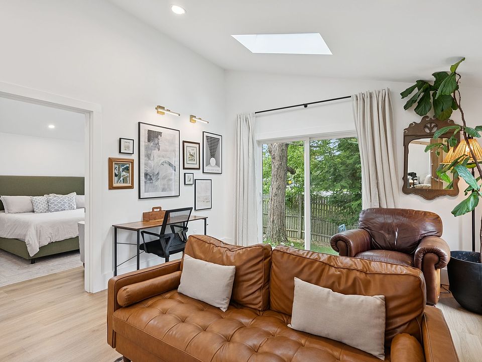 Master bedroom off living room