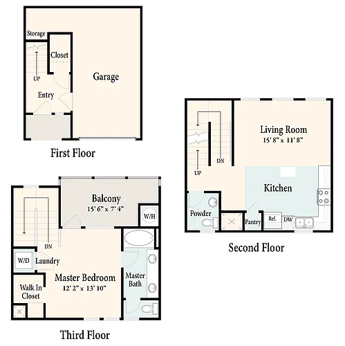 Floor plan The Townhomes Plan 1