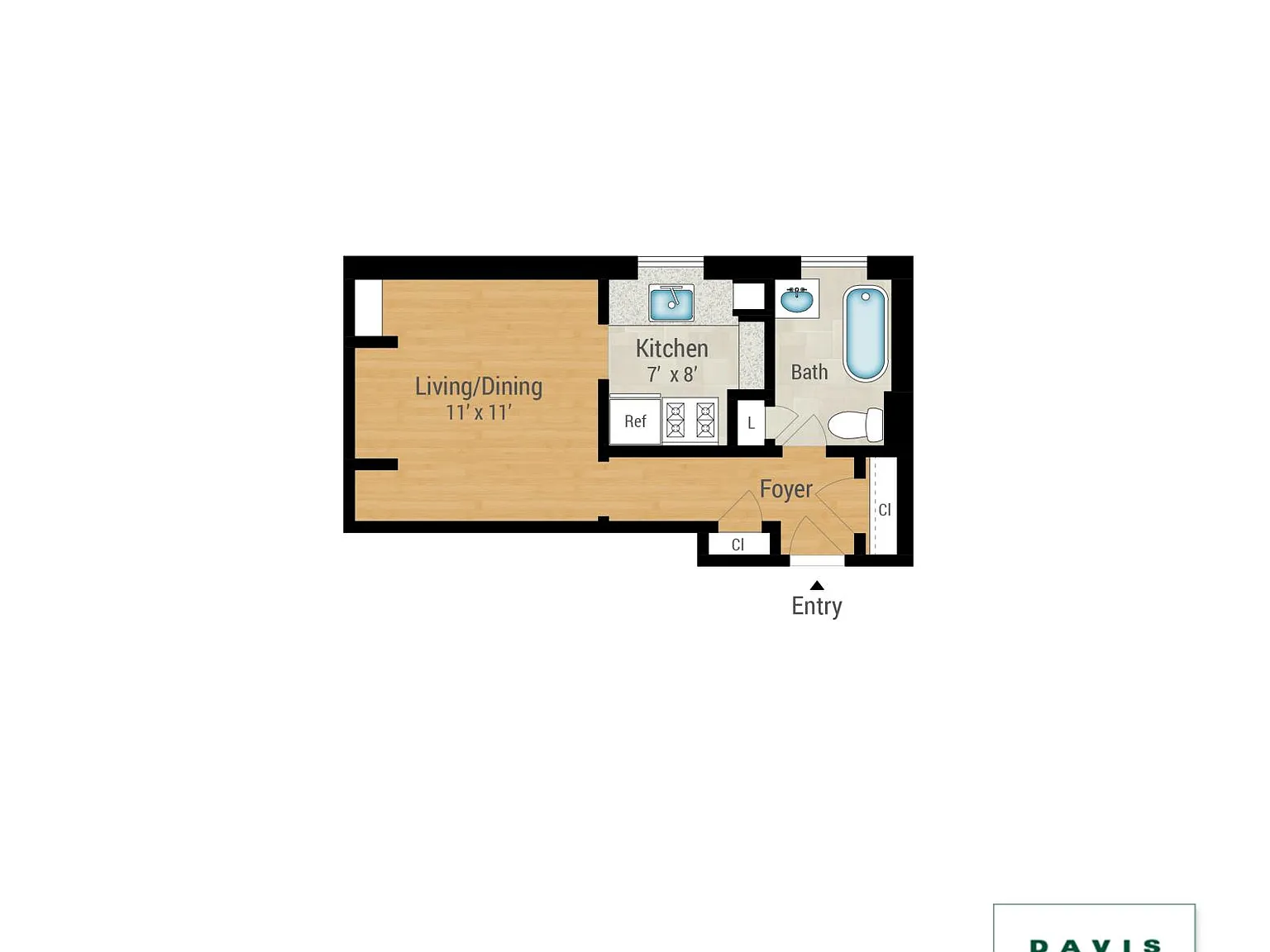 Studio, 310 sqft, $2,695 — Photo 2