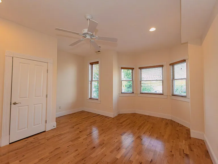 Bedroom two with double-bay windows