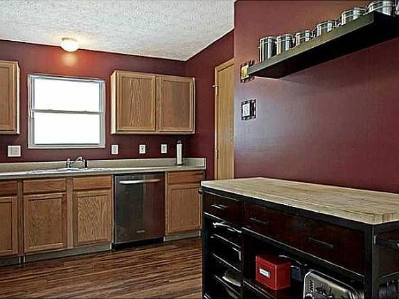 View of kitchen from dining room.