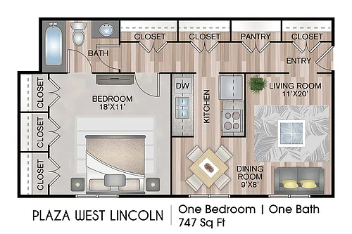 Floor plan Plaza West Lincoln - Premium