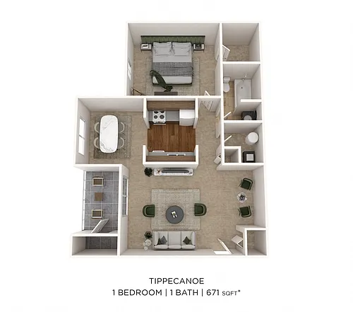 Floor plan One Bedroom