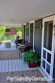 Front view of wrap around porch