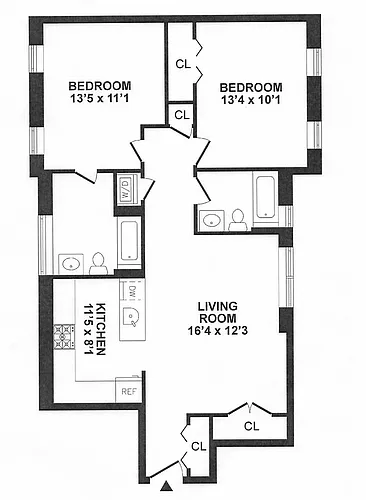 Floor plan B1AT-766 Renovated
