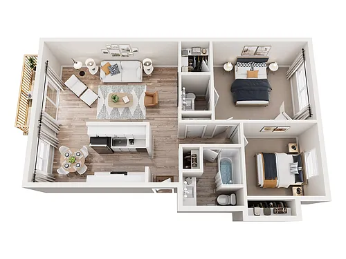 Floor plan Two Bedroom