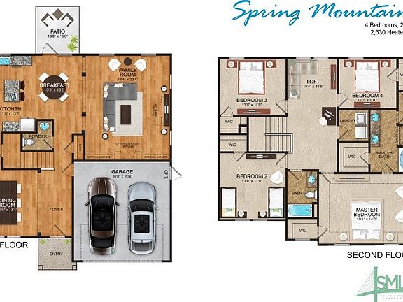 Rendering only. Plan orientation, colors, details and dimensions may differ in actual home.