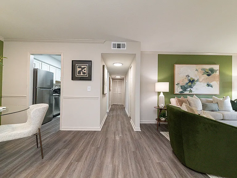 Entryway with hardwood-style flooring throughout