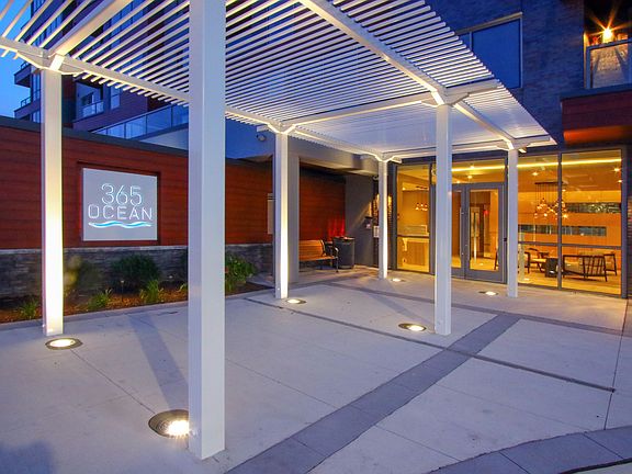 Lobby entry night closeup