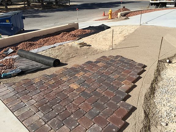 Walkway going in.
