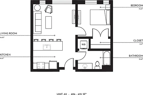 Floor plan A2 No Balcony