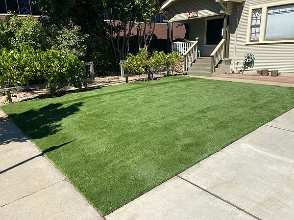 Front lawn and front porch