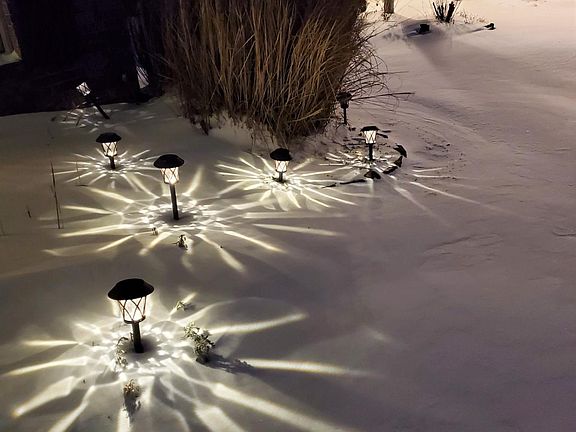 Front of house in winter