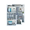 Floor plan Two Bedroom One Bath