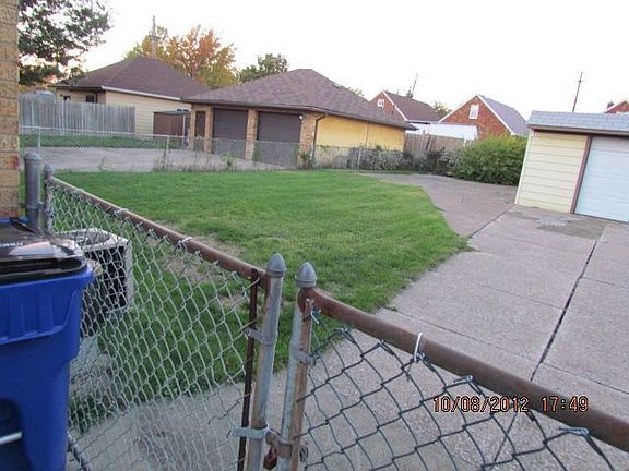 Fenced in backyard