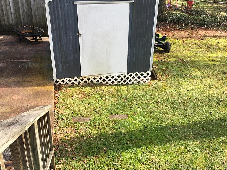 Storage shed/ back yard