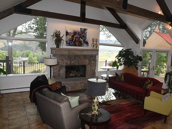 Living room with gas fireplace