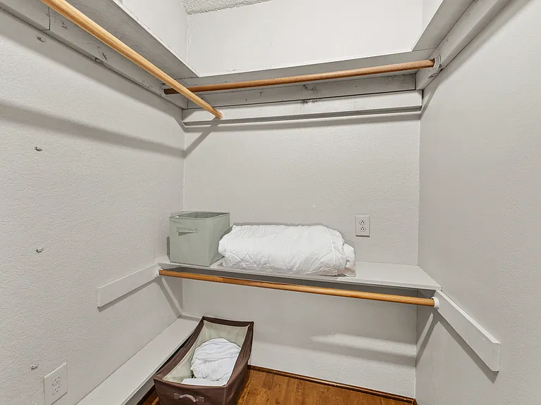 One of two primary closets