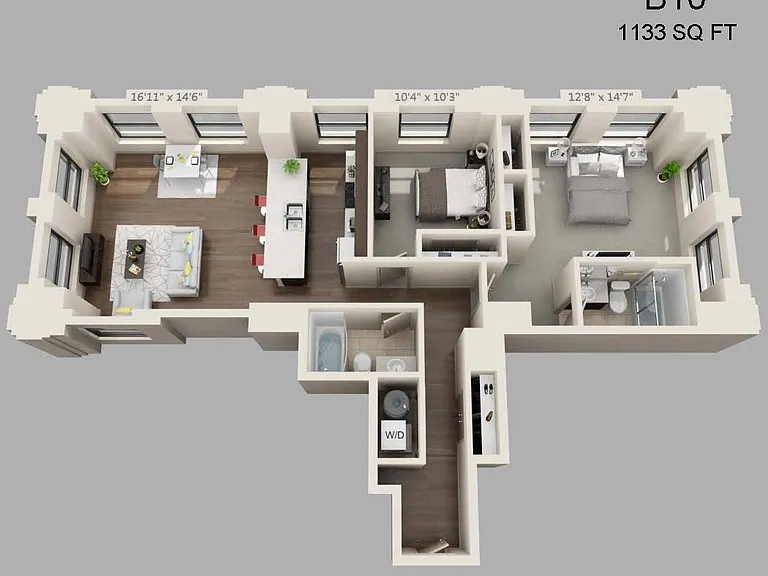 Two Bed Two Bath 1133 sqft Two Bed Two Bath 1133 sqft