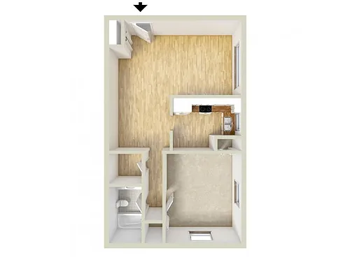 Floor plan One Bedroom