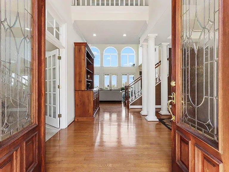 Grand two-story entrance
