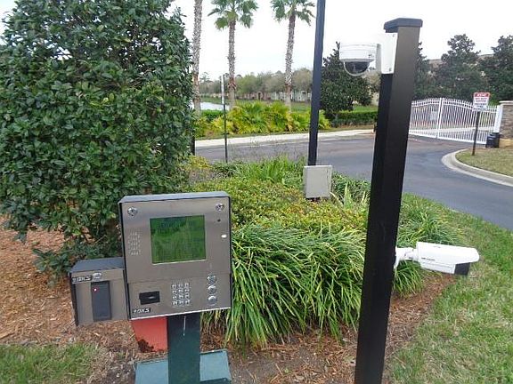 Gated private community with cameras and monitored home alarm system provide peace of mind.