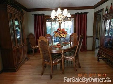 Dining room with hardwood floors