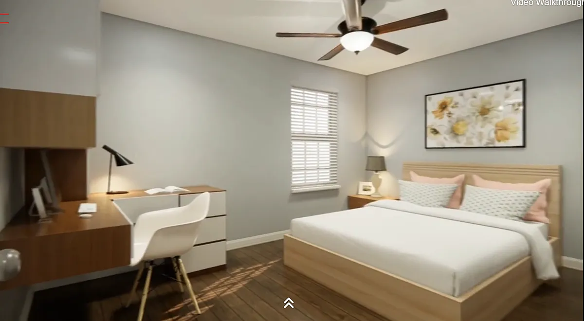 Virtually Staged Bedroom 1 - 4806 W University Blvd