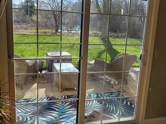 Large patio and backyard