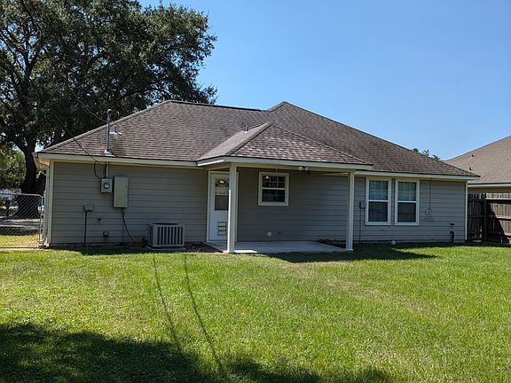 Large, fenced backyard