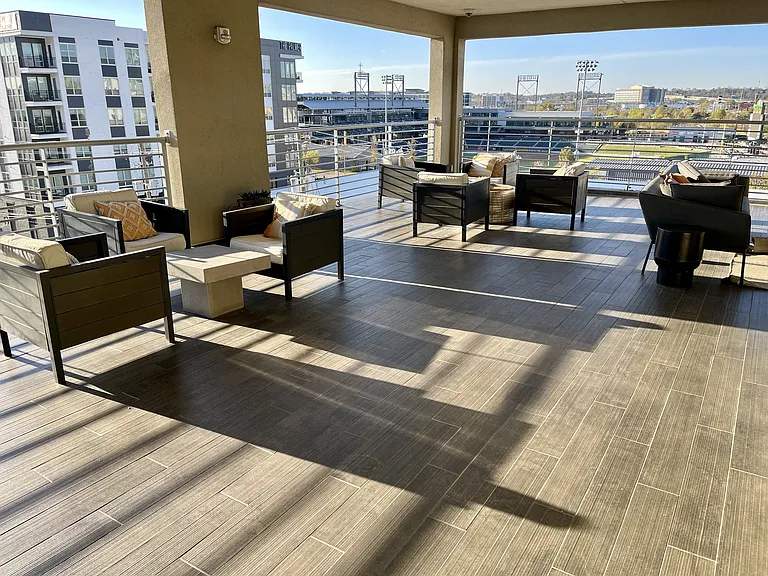 Rooftop Lounge with Seating & Electric Grills