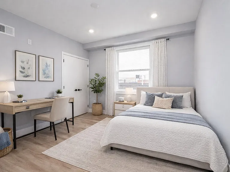 Virtually staged second bedroom