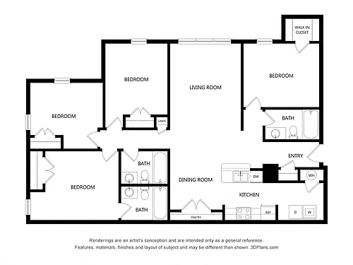 Floor plan Four Bedroom