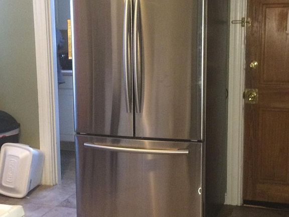 Stainless French-style fridge