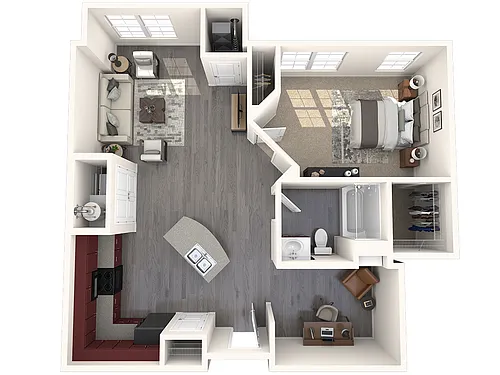 Floor plan 1x1I
