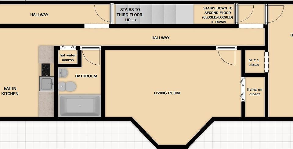 Main level floorplan (2nd floor)