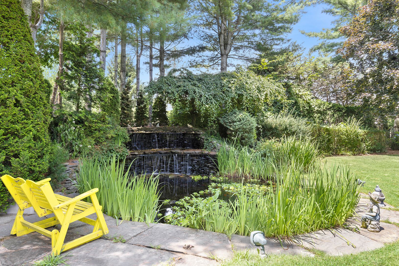 Coy Pond and Waterfall