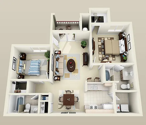 Floor plan 2 Bedroom