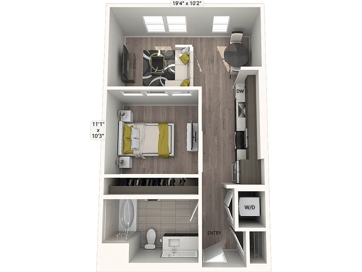 Floor plan S1S-Signature-624sf