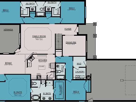Floor Plan of Premier Series 2962 from Hyde Homes