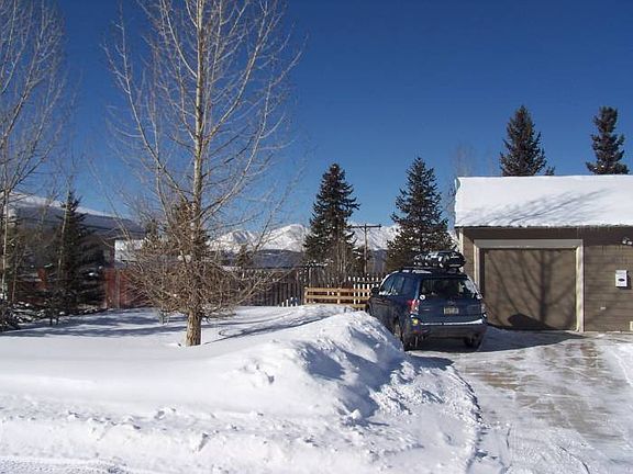 Garage and extra parking.